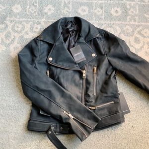 Faux Leather Moto Jacket- Forever 21